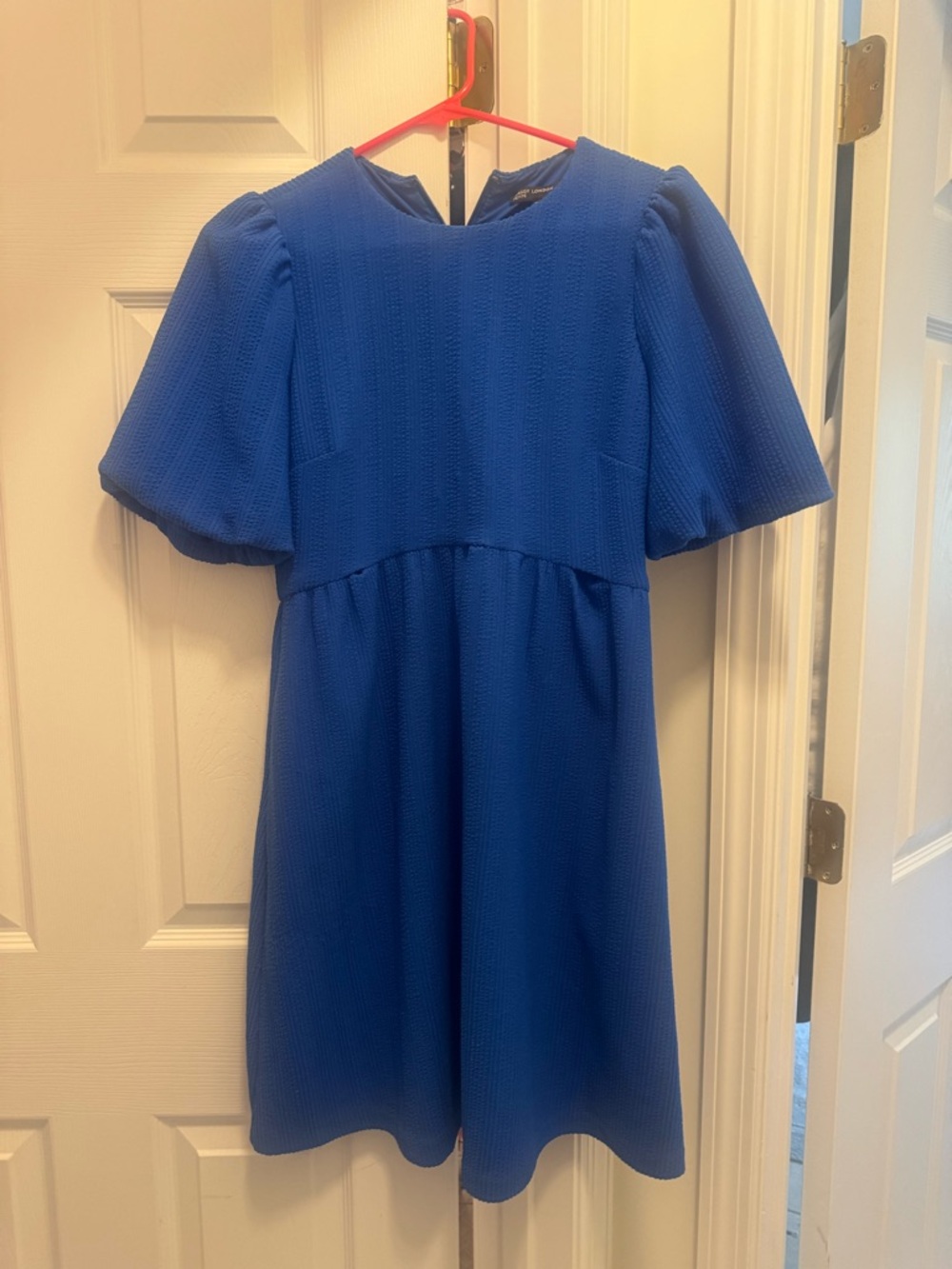 Royal Blue Puff Sleeve Dress